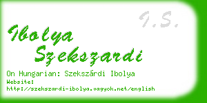 ibolya szekszardi business card