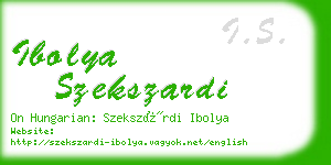 ibolya szekszardi business card